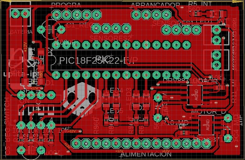 Capa superior de la PCB
